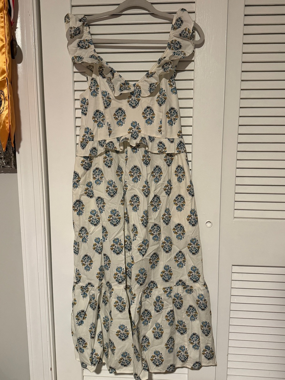 J. Crew Cream Floral Dress